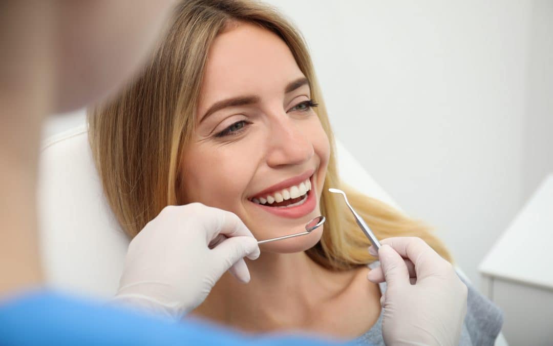 woman at dental appointment - Bright Dental Studio